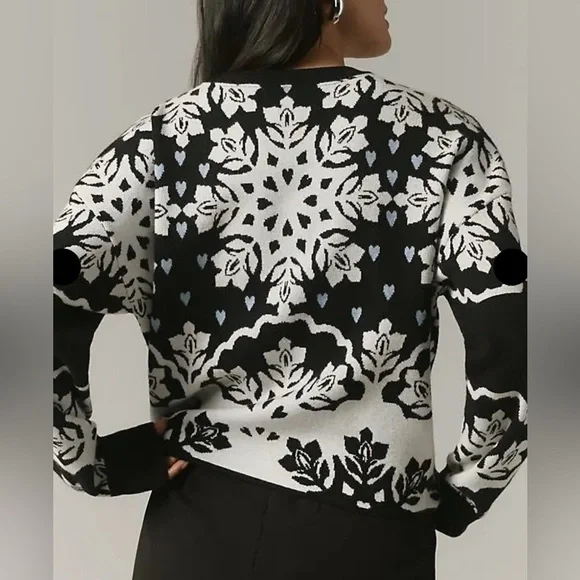 Anthropologie Maeve Crop Crew Neck Sweater